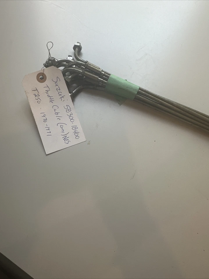 Suzuki 5800-18400 Throttle Cable (grey) NOS T250 1970-1971 - Image 2 of 3