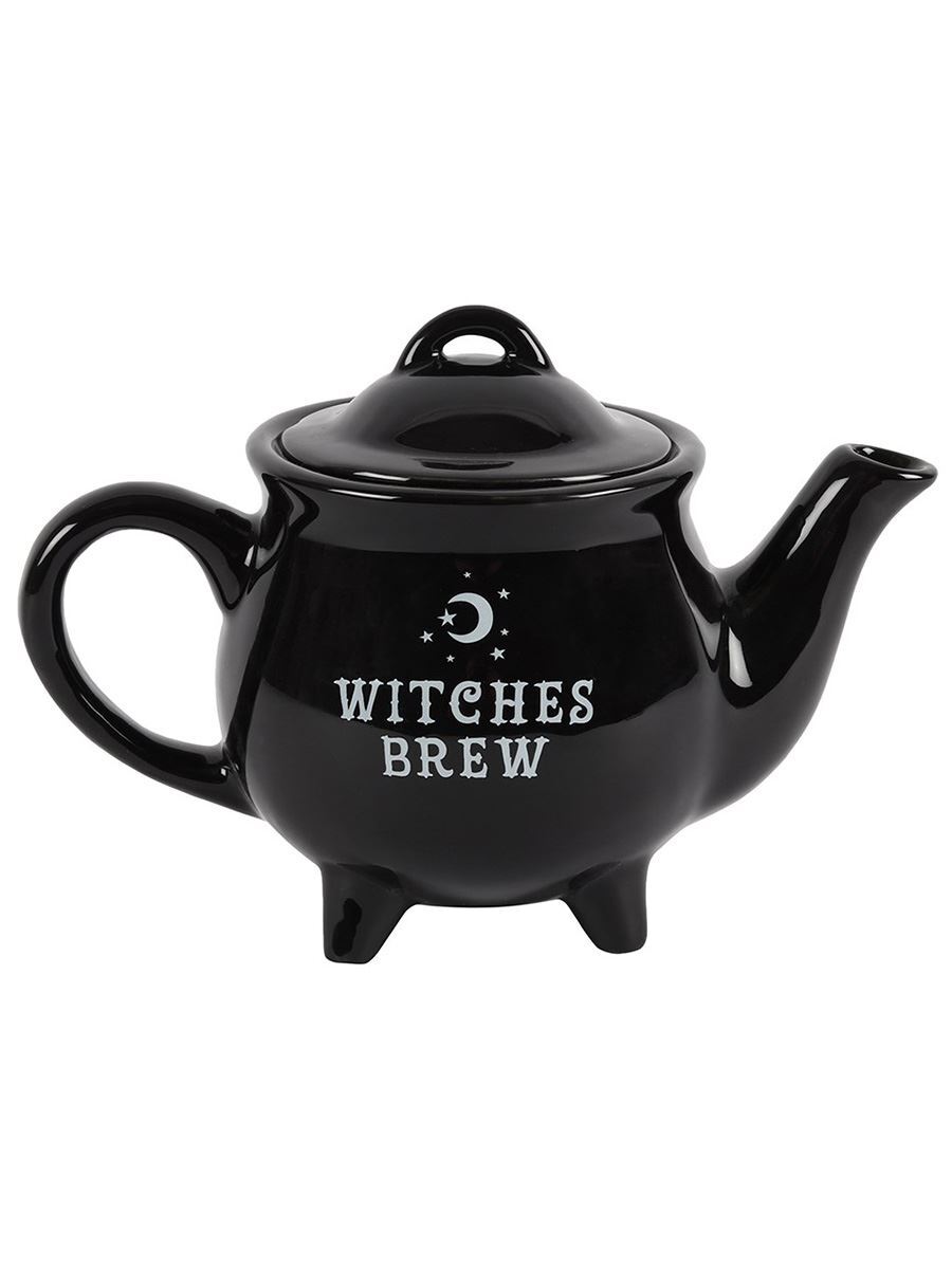 Ornament Witches Brew Ceramic Teapot Black 18.5x13x11.5cm