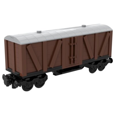 MOC-78793 Old Style Box Car 4 Axis Train 421 Pieces Building Blocks Toys MOC Set