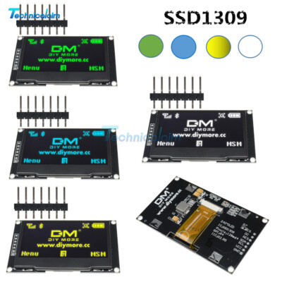 2.42'' OLED Display SSD1309 128x64 SPI Port Blue/Green/Yellow/White For Arduino