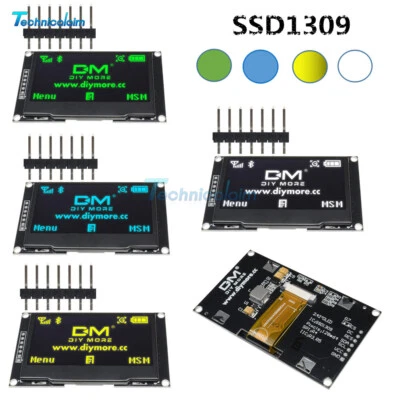2.42" OLED Display SSD1309 128x64 SPI Port Blue/Green/Yellow/White For Arduino