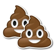 Emoji Poop 2 pack Magnets for Car Truck SUV Mailbox or Fridge