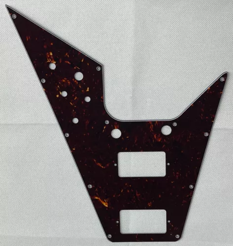 Brown Tortoise 4-Ply For Gibson Flying V Style Scratch Plate Guitar Pickguard