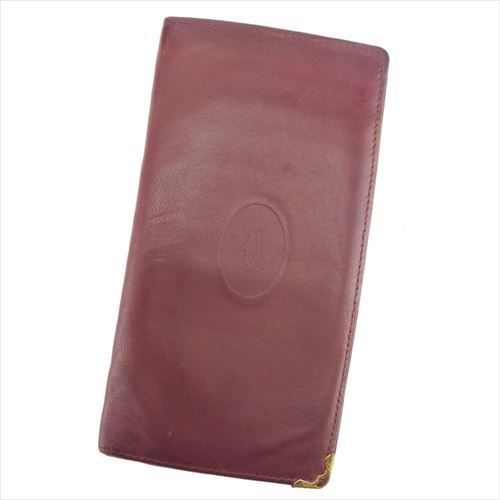 Cartier Long Wallet Mastline leather Red Woman unisex Cartier Long Wallet Mastline leather Red Woman unisex