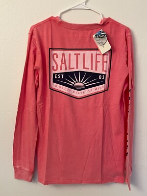 248XL- NWT Salt Life Women Long Sleeve T-Shirt Size XL Salt wash *Ultra Soft*