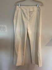 ESCADA LUXURY PANTS SIZE 38 WAIST 29 in IVORY CREAM TROUSERS COTTON