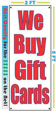 We Buy Gift Cards VERTICAL Banner Sign NEW
