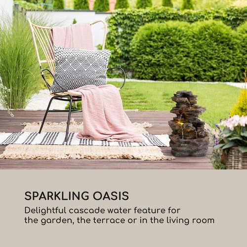 Messina Solar Powered Water Fountain with LED Lighting - Elegant Garden Feature - Picture 5 of 10