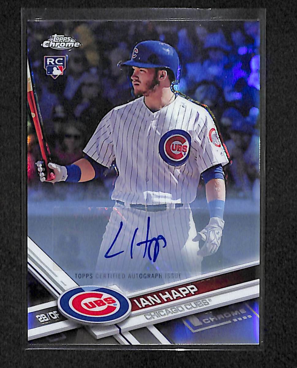 2017 Topps Chrome Update Rookie Refractor Autograph #HMT66 Ian Happ
