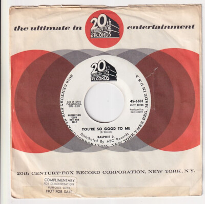RALPHIE D. * Good 2 Me b/w Beautiful Thing * 1967 NORTHERN SOUL 45 * Listen!