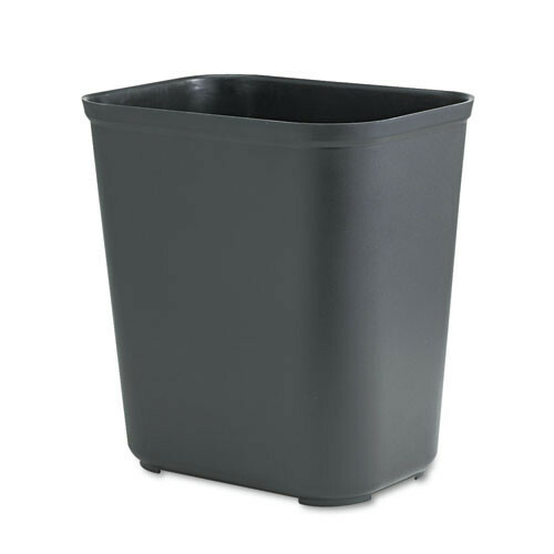 Rubbermaid Commercial 254300BK 7 gal. Fiberglass Wastebasket - Black New