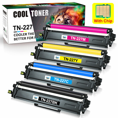 4 Pack TN227 Toner High Yield For Brother MFC-L3770CDW HL-L3270CDW HL-L3290CDW