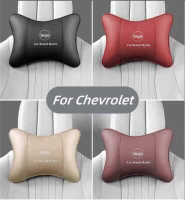 For Chevrolet Car Neck Pillow Breathe Cushion Leather Universal Headrest Pillow