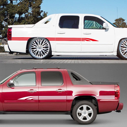 Graphic Two Sides Stripe Car Sticker For Chevrolet Avalanche Waist Line Decals - Picture 1 of 8