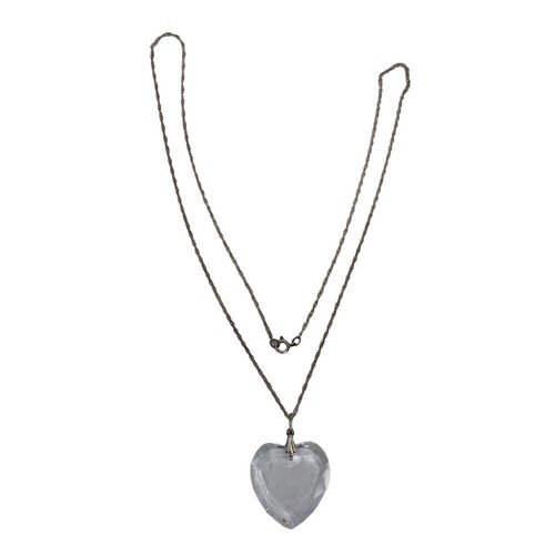 Collar Grabado Mariposa En Cristal 1 X 1 In Cadena Plata Esterlina 24 In - Imagen 4 de 8