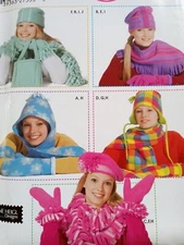 UC Fleece Hat Sewing Pattern Gloves Scarf mittens Sewing Pattern 0655