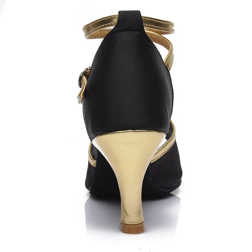 Women Ballroom Latin Dance Shoes heeled Ladies Tango&Salsa Suede Sole 5/7cm Heel - Picture 3 of 16