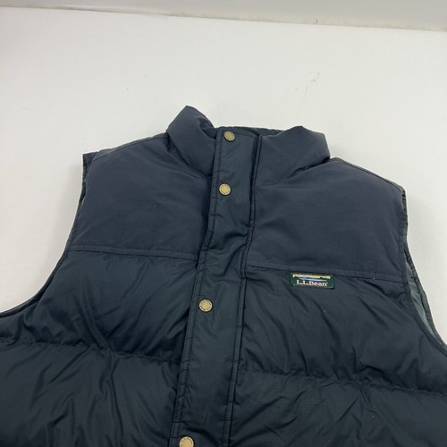 LL Bean Men's Mountain Classic Down Vest Black Size XL Puffer Downtek Pertex - Picture 2 of 8