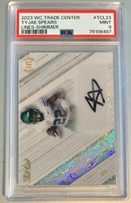 2023 Wild Card Trade Center Exclusive TYJAE SPEARS Lines Shimmer Auto /3 PSA 9