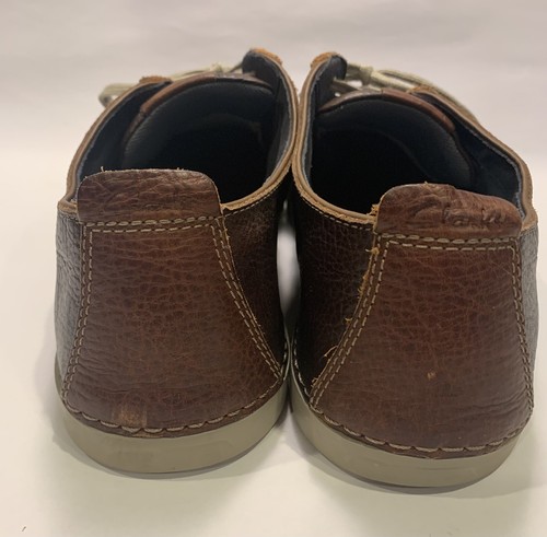 Herren Clarks Neelix Vibe braun Freizeit Schnürschuhe Leder Ortholite Kissen 12M - Bild 4 von 9