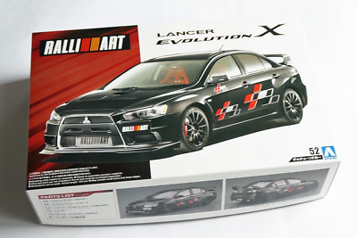 Mitsubishi Starion & Lancer WRX ミニカーセット AOSHIMA 1/24 Mitsubishi Lancer Evolution X '07 Rally Art CZ4A