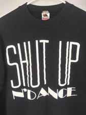 Vtg 80  s Fruit Of The Loom SHUT UP N  DANCE Crewneck Sweatshirt Adult L USA Made