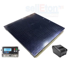 SellEton 40" x 40" Industrial Floor Scale With Printer Warehouse Pallet 5000 lbs