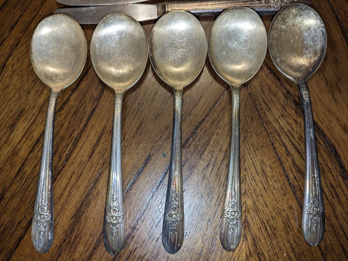 Vtg. Wm Rogers Mfg Co. Extra Plate Original Rogers Set Of 9 Plus 3
