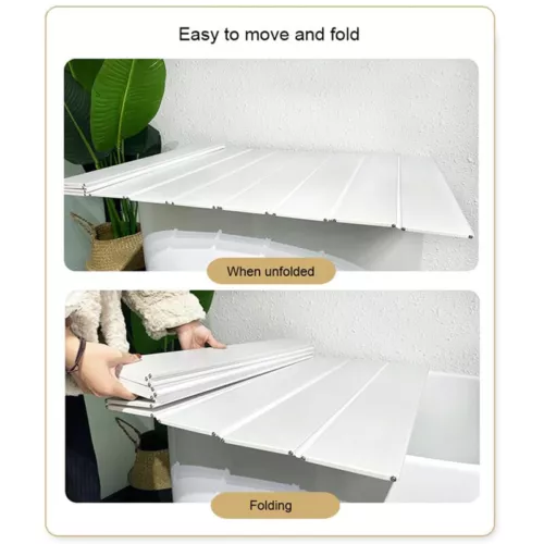 PVC Bathtub Board Bathtub Cover Folding Anti-dust Bathroom Household Relaxing - Picture 10 of 10