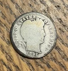 1892 Silver Barber Dime GOOD