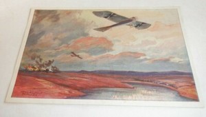 WWI GERMAN AIRPLANES POSTCARD WW1 ARMY POSTKARTE ORIGINAL PLANE MILITARY WAR