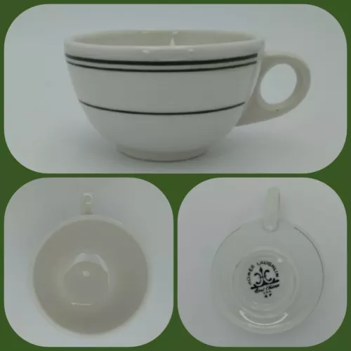1pc. Homer Laughlin Restaurant Ware Cup Triple Green Band Coffee Tea 