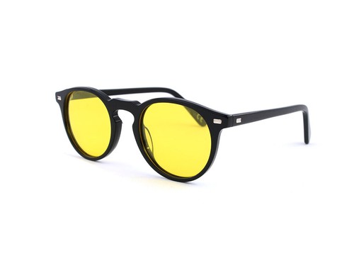 Occhiali Da Sole SUN LOVERS stile Moscot SLAT8075 nero/giallo | eBay