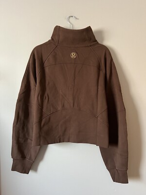 Lululemon Scuba Oversized Funnel Neck 1/2 Half Zip Java Gold NWT