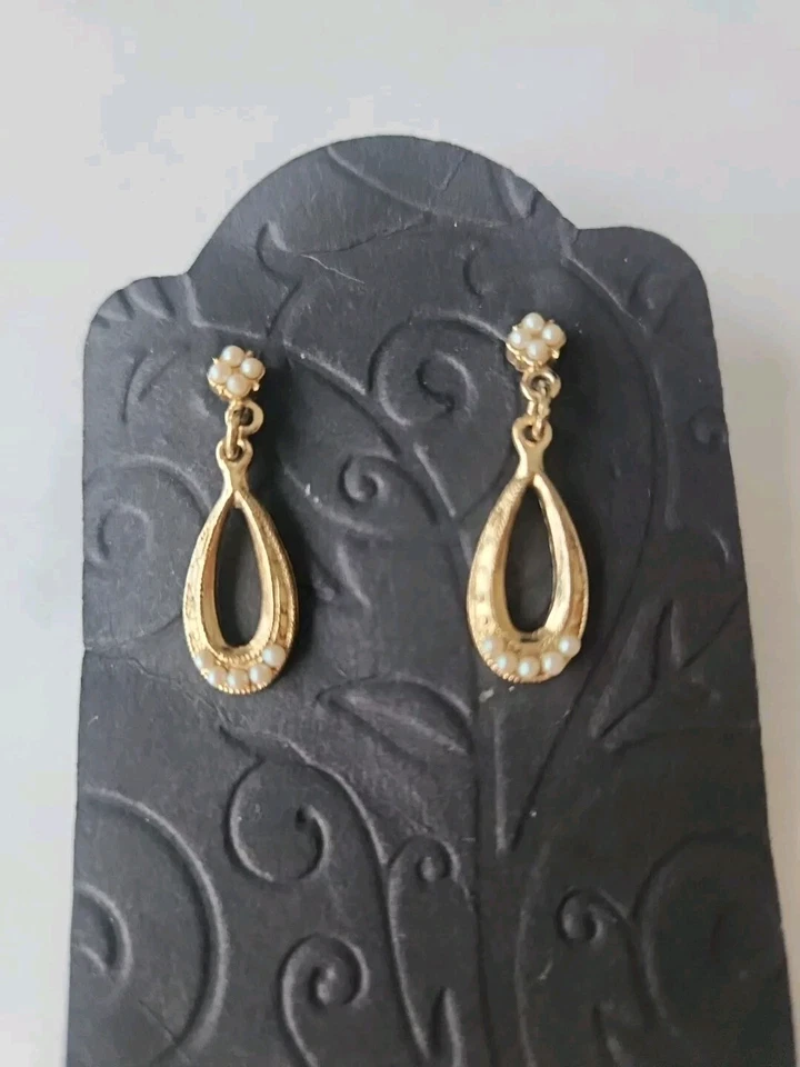 Pendientes colgantes con perlas semilla GT 1928  Foto 3 de 4