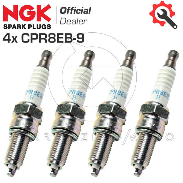 Paar Kerzen ZüNdung Motor NGK CPR8EB-9 Kawasaki KFX R 450 2007-2012-image