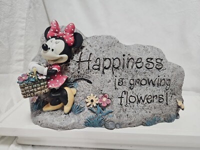 Minnie Mouse Happiness is Growing Flowers Garden Rock (5 x 8.5 in) Outdoor
