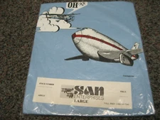 NEW Blue T-shirt Cessna and "747" (stylized) OH ?*!! Size L Screen stars best