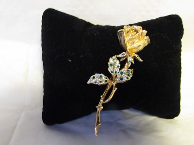 Broche Vintage Carven En Métal Doré - Motif Orange Et Noir - Neuf Sans Emballage