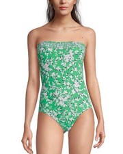 DRAPER JAMES x LANDS' END 18 Chlorine Resistant Bandeau Swimsuit NWT 115