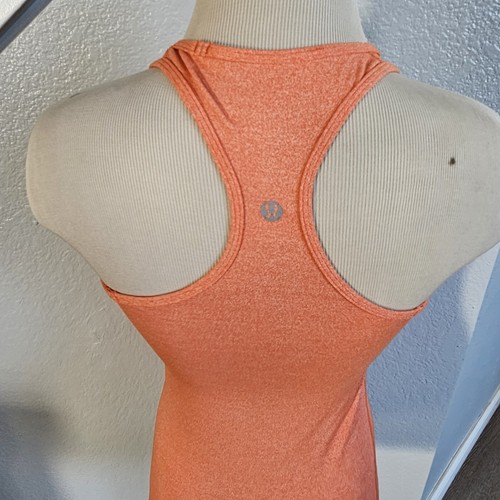 Lululemon Cool Racerback Tank Top Heathered Coral Women's Size 4 - Picture 4 of 9