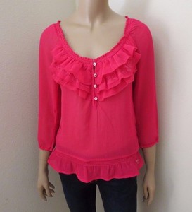 hot pink chiffon top