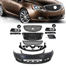 Front Bumper Complete Assembly With Brackets Set For 2012-2016 Buick Verano