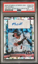 2023 Panini Stars Stripes Crystals Talan Bell #18U2 TB 23 PSA 10