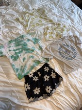 Girls Clothes Bundle Shirts, Pajama Shorts, Size 8