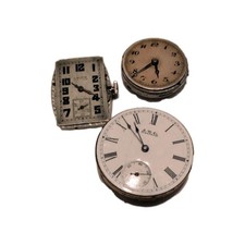 3 Vintage/Antique Watch Faces Gruen Precision, AW Co Waltham, Breguet