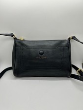 MARC JACOBS Pebble Soft Leather Black Messenger Crossbody Bag Purse NEW YORK