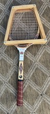 Vintage/antique Tennis Racket w/Wood Press Storage Frame Display Total Rackets 3