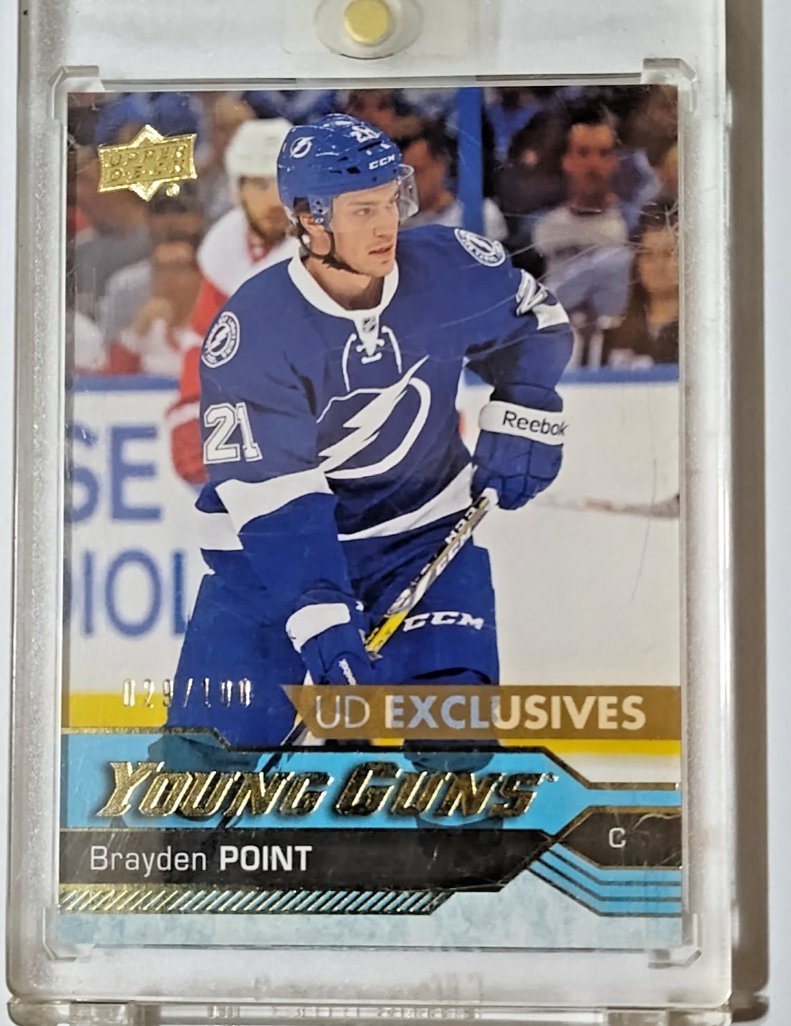 2016-17 Upper Deck Young Guns Exclusives /100 Brayden Point #205 Rookie RC
