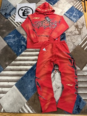 Hellstar Red  Path to Paradise  Hoodie + Sweatpants Set 